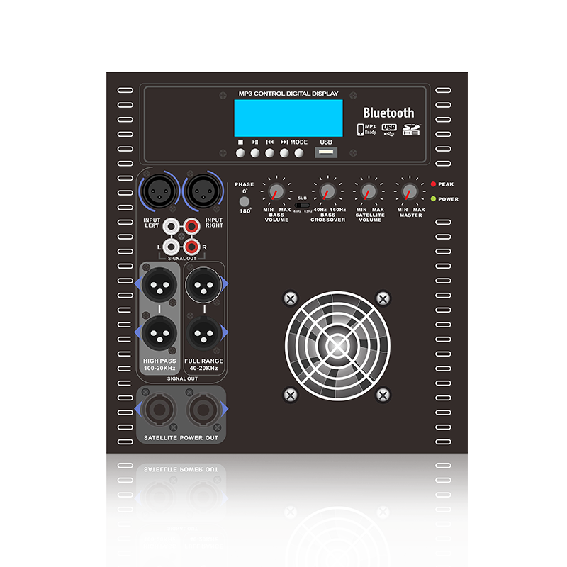 PL28SUB-6-1.1: Frecuencia de refuerzo de graves conmutable y modos de salida seleccionables Módulo funcional de altavoz line array de 1.1 canales