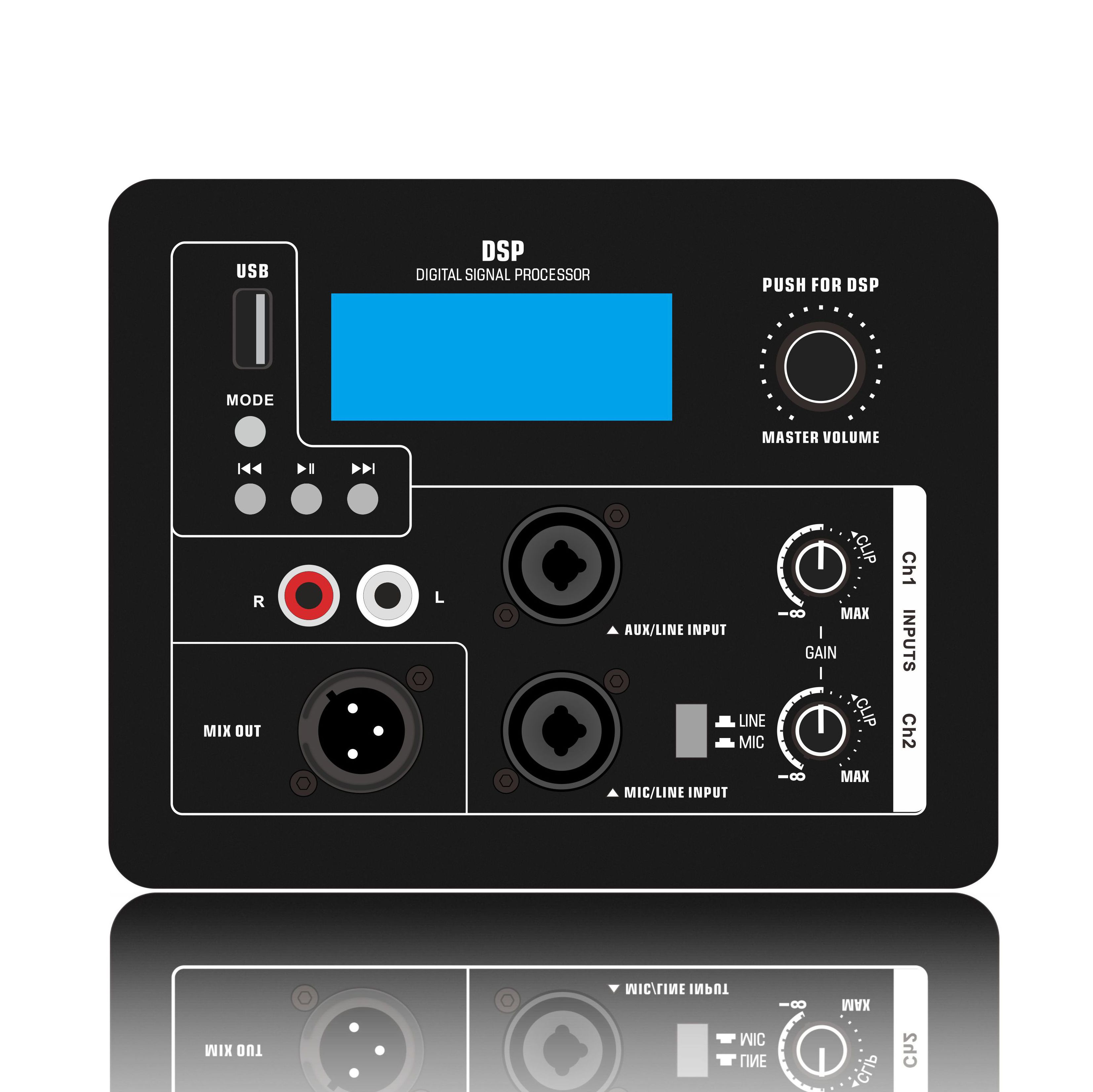 DSP1906 Amplificador activo de altavoces de rango completo