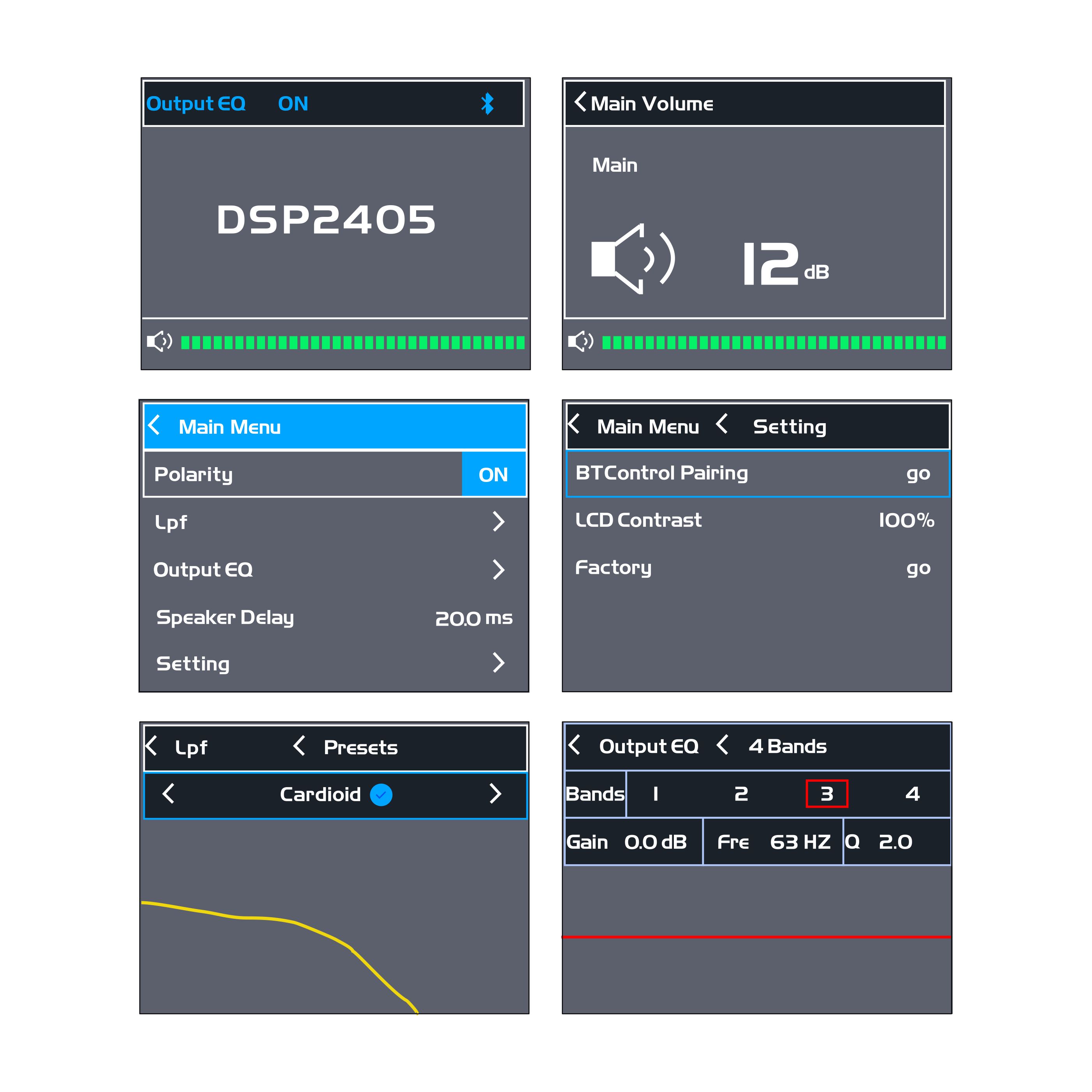 DSP2405SUB Amplificador profesional de subwoofer autoamplificado