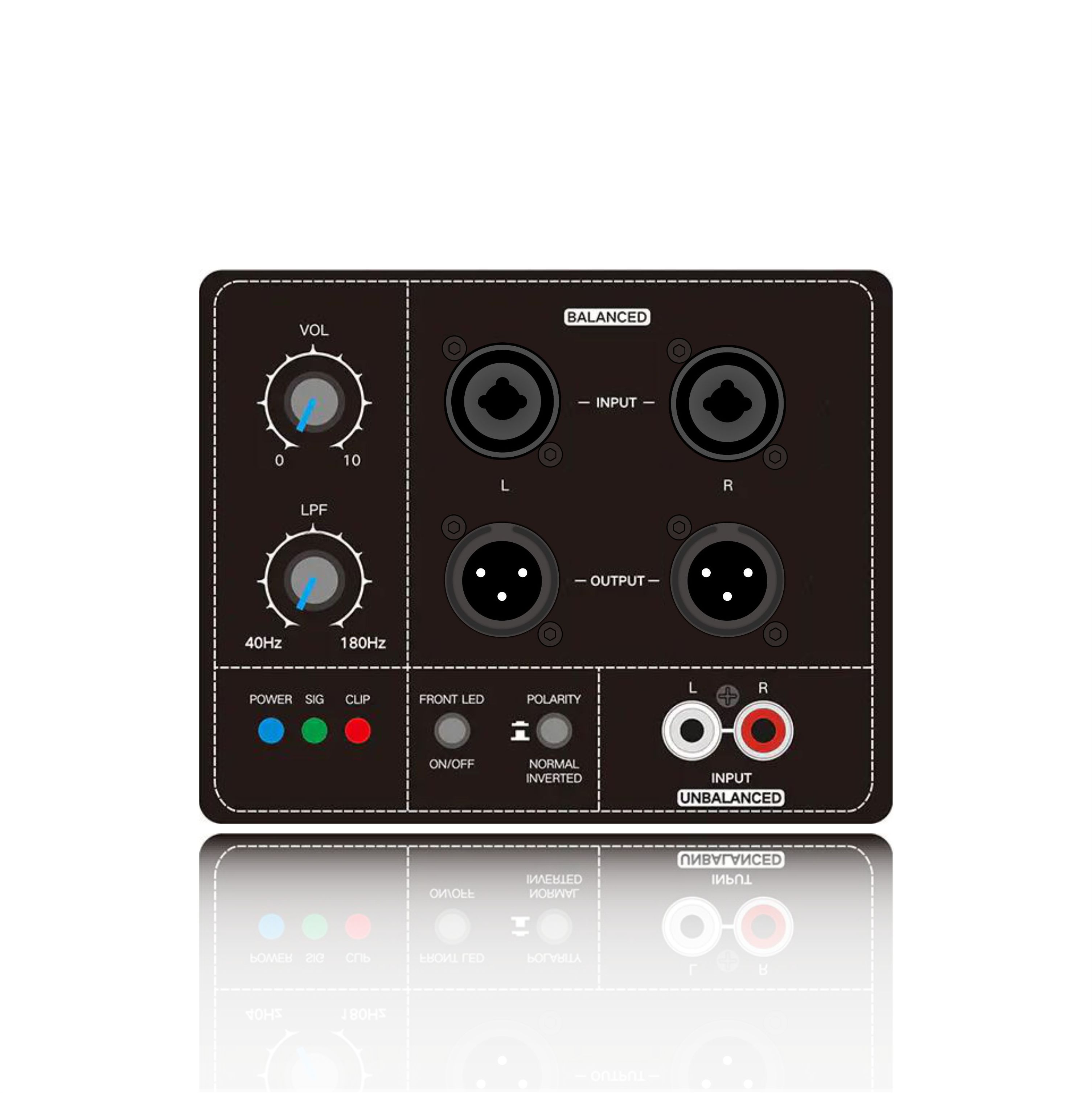 PL78SUB – Módulo funcional para subwoofer con entradas estéreo balanceadas y no balanceadas