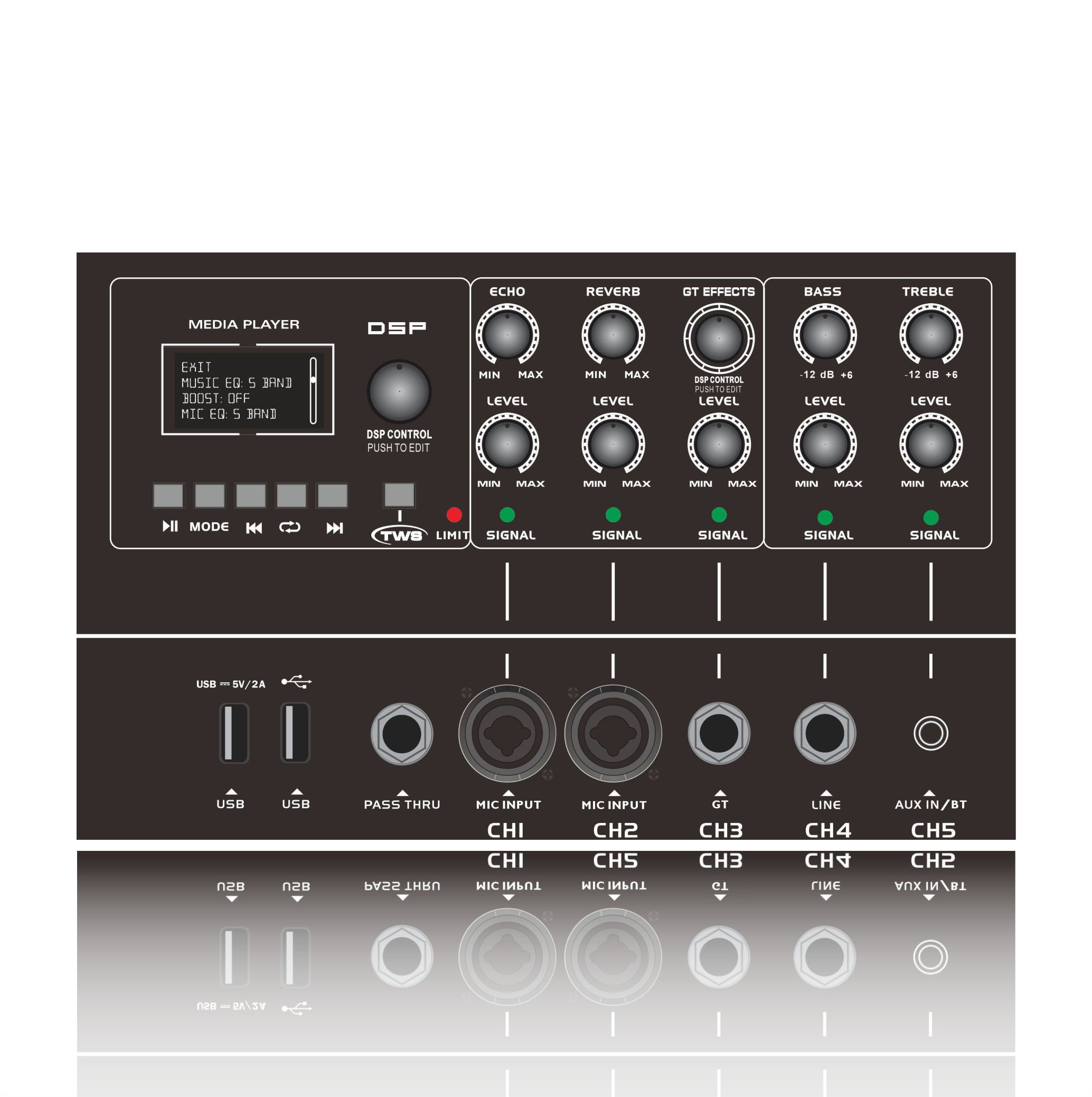 Amplificador de potencia profesional para sistema line array activo MK12-1.1 Pro