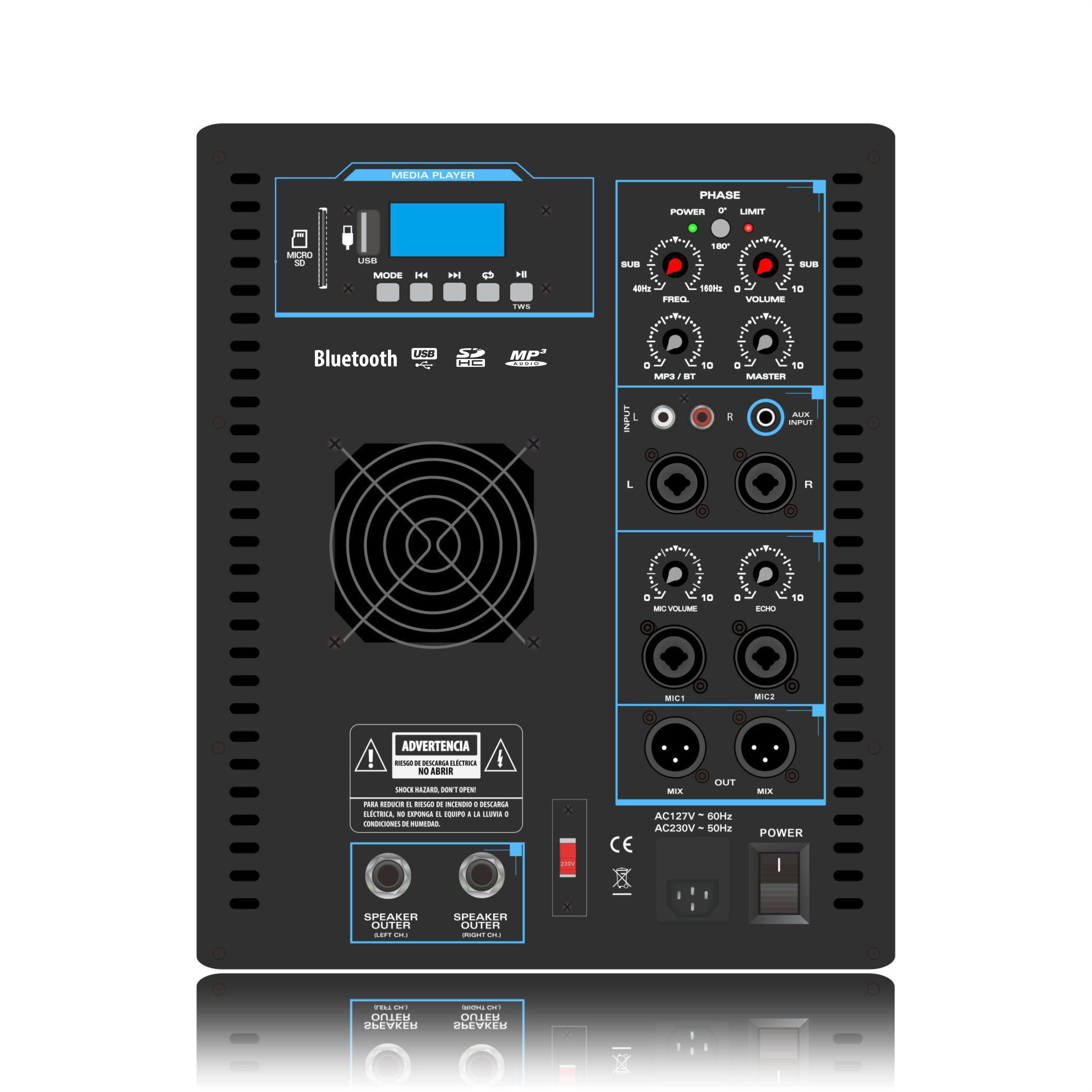 Amplificador de potencia para sistema de altavoces line array SUB12 2.1