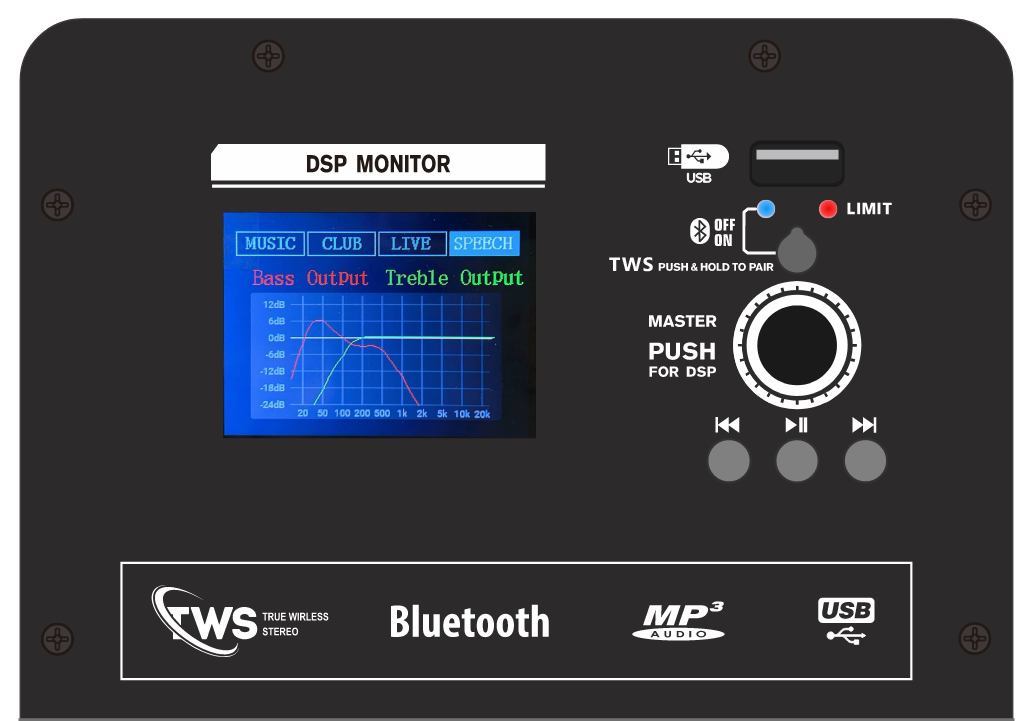 Amplificador de potencia profesional para sistema line array activo DSP1908-2.1 Pro