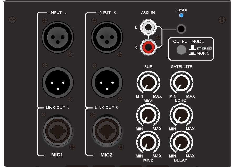 Amplificador de potencia profesional para sistema line array activo DSP1908-2.1 Pro